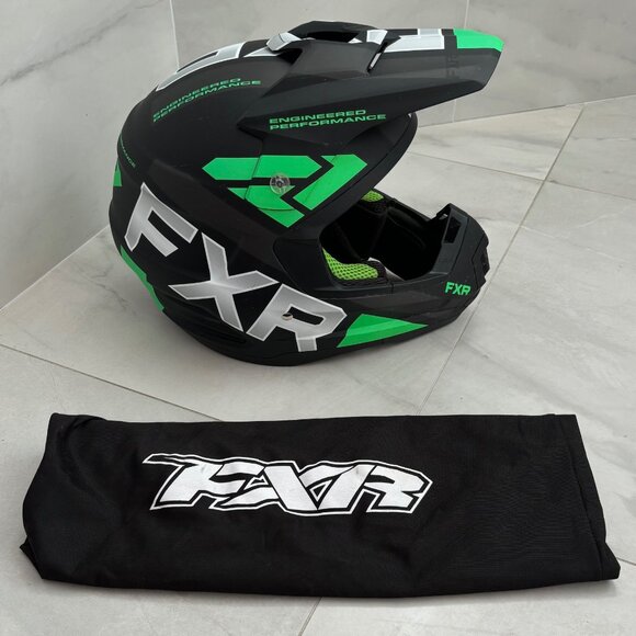 FXR Other - FXR Racing Black/Lime Torque Team Helmet - Size Medium